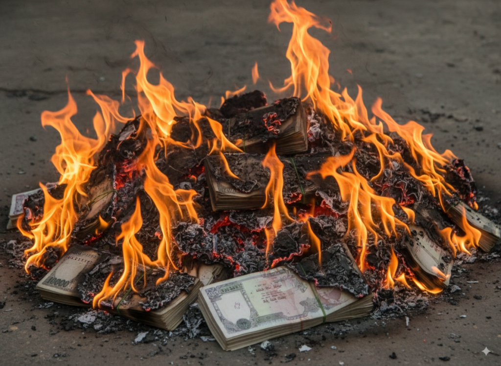 Delay in Property Investigation on Burnt Money at Political Leaders’ Homes